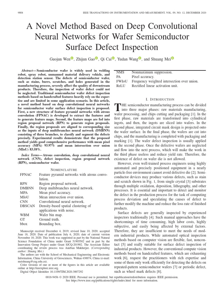 A Novel Method Based On Deep Convolutional Neural Networks For Wafer ...
