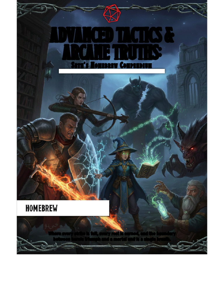 Advanced Tactics & Arcane Truths Homebrew Compendium | PDF | Gaming ...