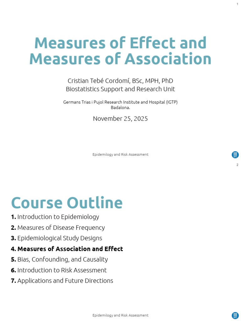 04 Measures of Association | PDF | Epidemiology | Relative Risk