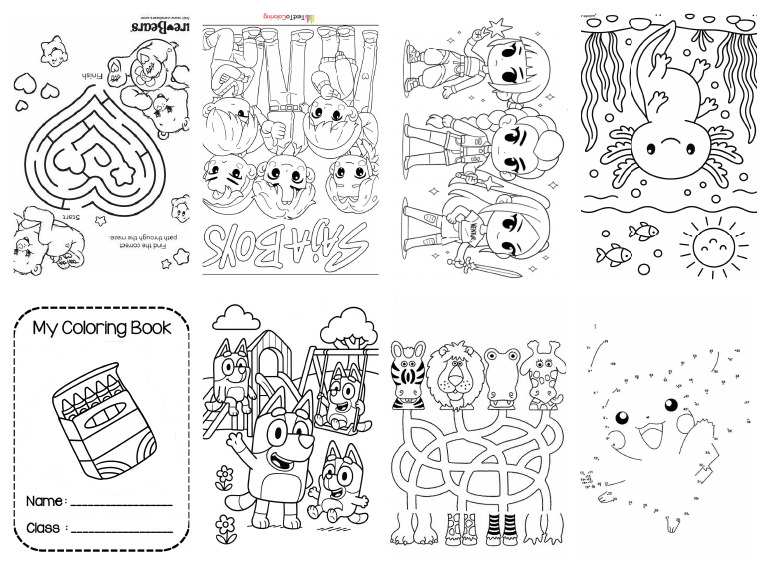 Mini Coloring Page Template (Make A Copy) | PDF