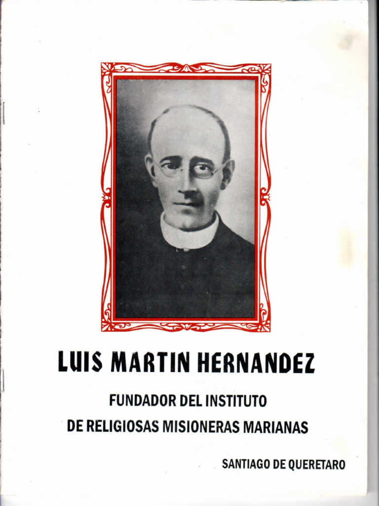 Cuadernillo Luis Martin Hernandez Fundador Relg. Misionera Marianas | PDF