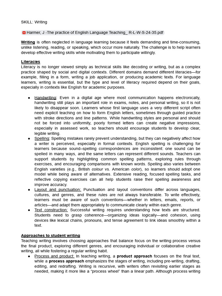 Writing Didáctica | PDF | Learning | Literacy