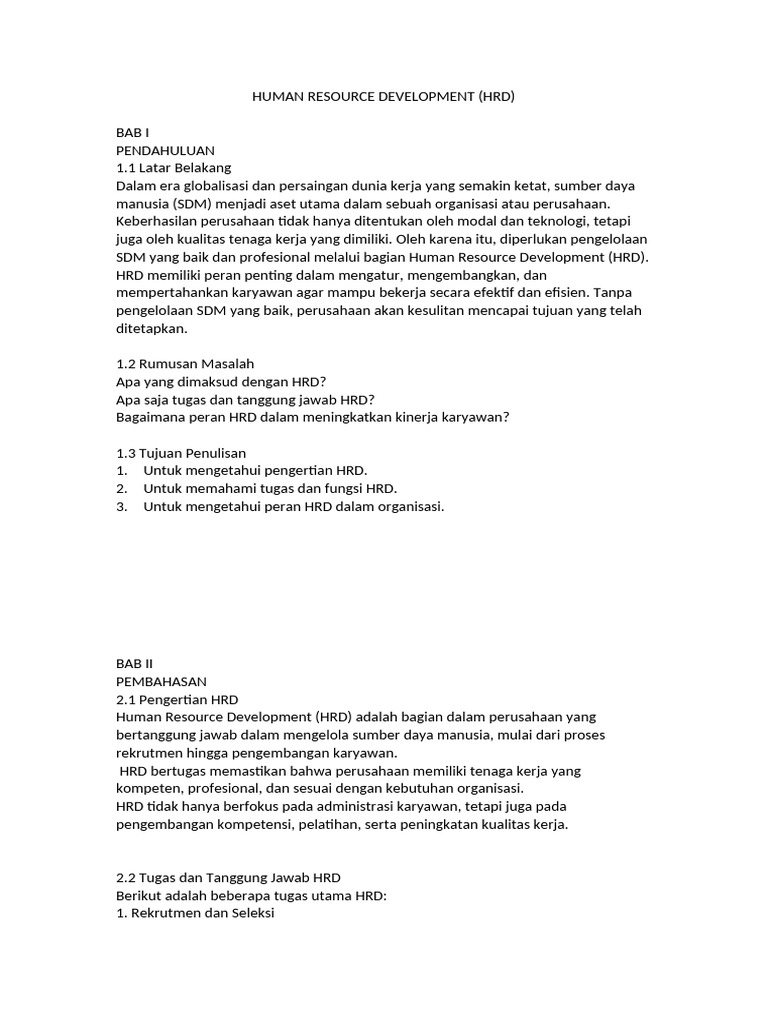 Human Resource Development | PDF