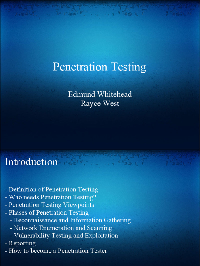 Unit II | PDF | Penetration Test | Information Technology Management