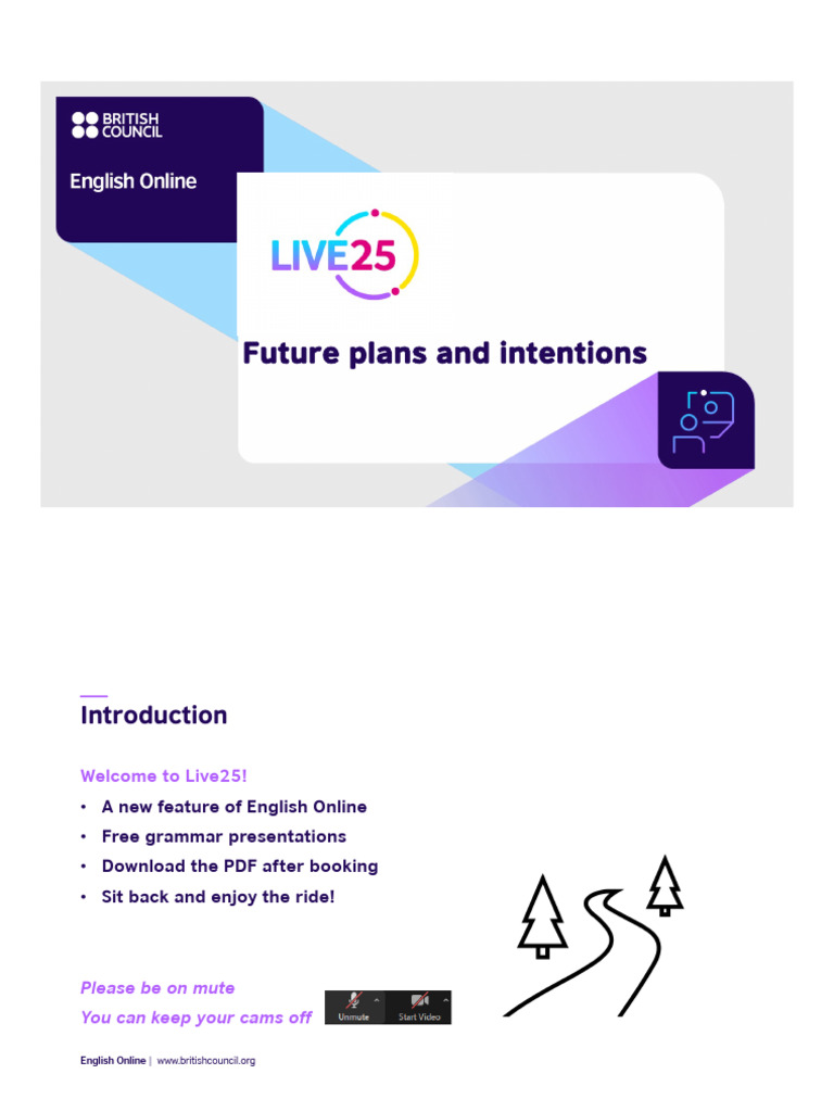 Live25 Future Plans and Intentions | PDF | Human Communication | Grammar