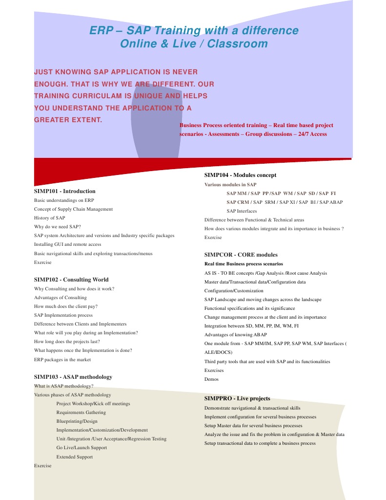 SAP HRMS Training Modules Overview | PDF | Business | Computers