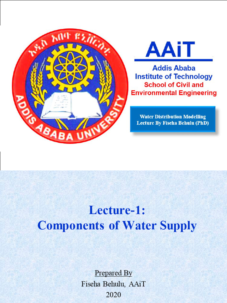 02 - AAiT - Water Distribution Modeling - Chapter1 | PDF | Water | Demand