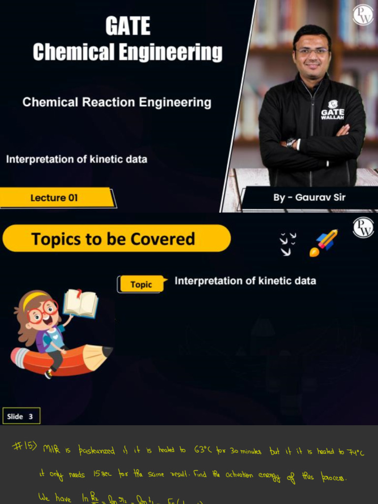 Interpretation of Kinetic Data 01 Class Notes (By Gaurav Sir) | PDF