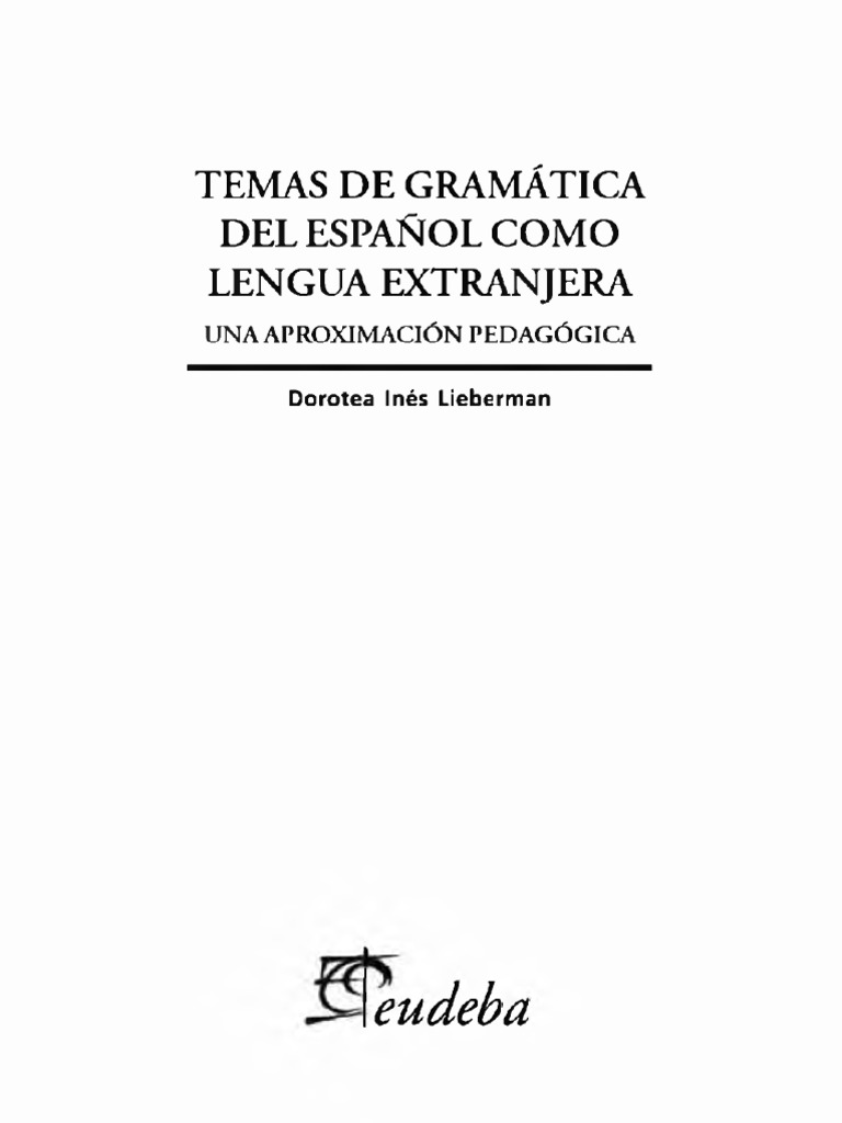 Temas de Gramatica Del Español | PDF | Objeto (gramática) | Aprendizaje