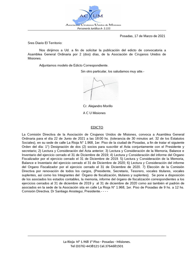 Edicto 2021 | PDF