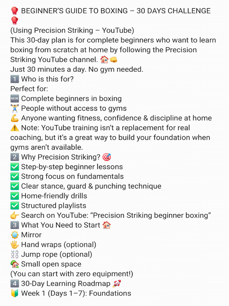 Boxing 30days Plan | PDF