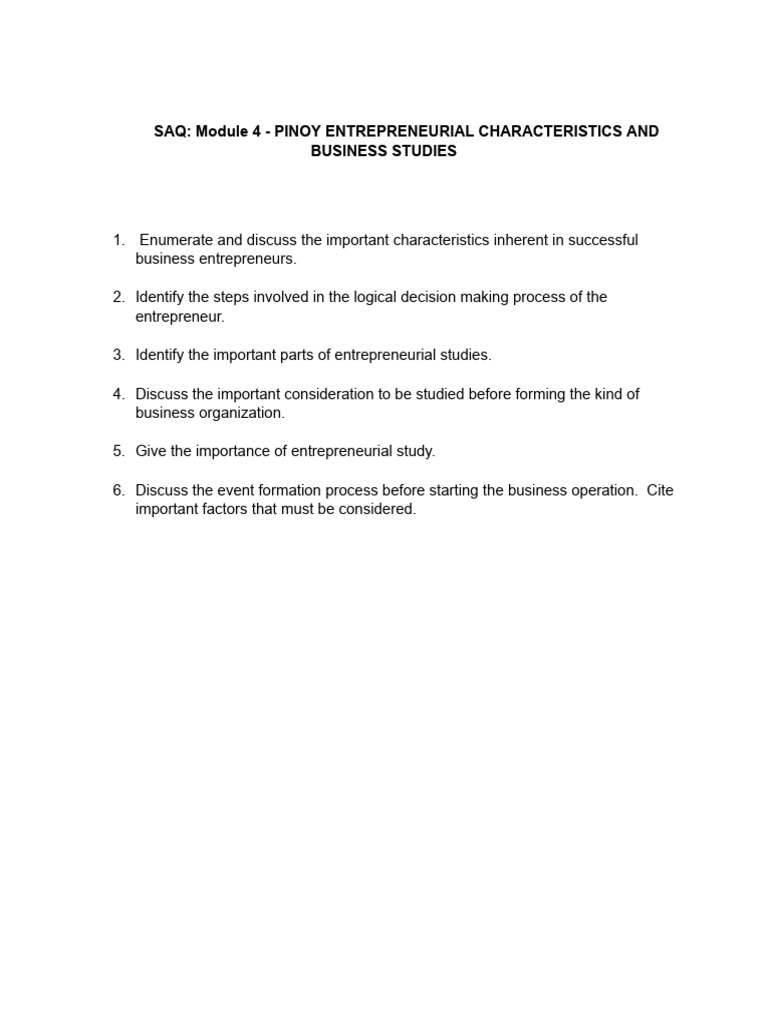 SAQ - Module 8 | PDF