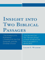 Insight into Two Biblical Passages: Anatomy of a Prohibition I Timothy 2:12, the TLG Computer, and the Christian Church