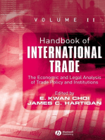 Handbook of International Trade: Economic and Legal Analyses of Trade Policy and Institutions