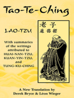 Tao-Te-Ching: With summaries of the writings attributed to Huai-Nan-Tzu, Kuan-Yin-Tzu and Tung-Ku-Ching