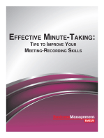 Effective Minute-Taking