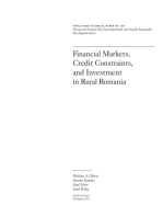 Financial Markets, Credit Constraints, and Investment in Rural Romania