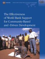 The Effectiveness of World Bank Support for Community-Based and -Driven Development