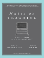 Notes on Teaching: A Short Guide to an Essential Skill