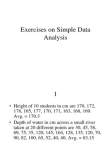Exercises on Simple Data Analysis