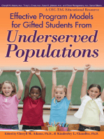 Effective Program Models for Gifted Students from Underserved Populations