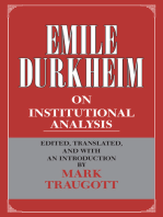 Emile Durkheim on Institutional Analysis