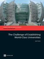 The Challenge of Establishing World Class Universities