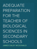 Adequate Preparation for the Teacher of Biological Sciences in Secondary Schools