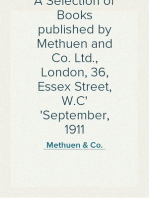 A Selection of Books published by Methuen and Co. Ltd., London, 36, Essex Street, W.C
September, 1911