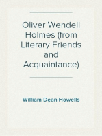 Oliver Wendell Holmes (from Literary Friends and Acquaintance)