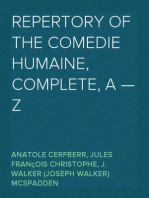 Repertory Of The Comedie Humaine, Complete, A — Z