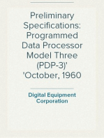 Preliminary Specifications: Programmed Data Processor Model Three (PDP-3)
October, 1960