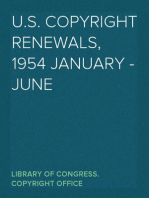 U.S. Copyright Renewals, 1954 January - June