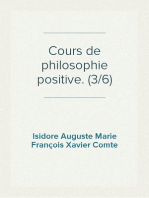 Cours de philosophie positive. (3/6)
