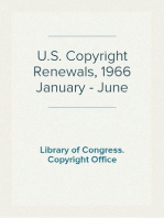 U.S. Copyright Renewals, 1966 January - June