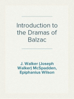 Introduction to the Dramas of Balzac