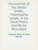 Occurrence of the Garter Snake, Thamnophis sirtalis, in the Great Plains and Rocky Mountains