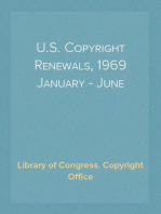 U.S. Copyright Renewals, 1969 January - June