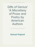 Gifts of Genius
A Miscellany of Prose and Poetry by American Authors
