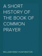 A Short History of the Book of Common Prayer