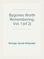 Bygones Worth Remembering, Vol. 1 (of 2)