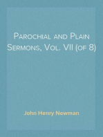 Parochial and Plain Sermons, Vol. VII (of 8)