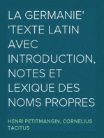 La Germanie
Texte latin avec introduction, notes et lexique des noms propres
