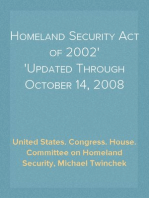 Homeland Security Act of 2002
Updated Through October 14, 2008