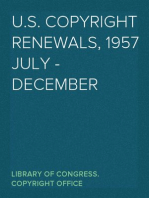 U.S. Copyright Renewals, 1957 July - December