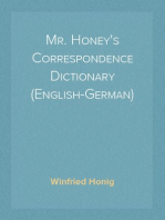 Mr. Honey's Correspondence Dictionary (English-German)