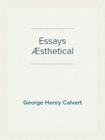 Essays Æsthetical