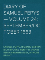Diary of Samuel Pepys — Volume 24: September/October 1663