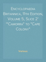 Encyclopaedia Britannica, 11th Edition, Volume 5, Slice 2
"Camorra" to "Cape Colony"