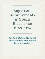 Significant Achievements in Space Bioscience 1958-1964